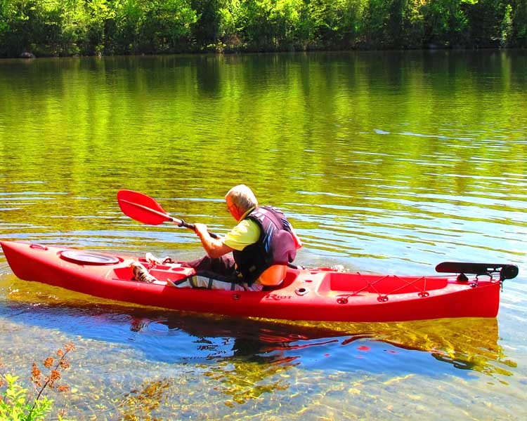 Riot Escape 12 fishing kayak with rudder