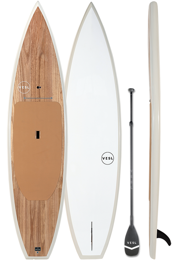 VESL Explorer Touring Paulownia Wood 12'0 Paddle Board Almond - Glossy